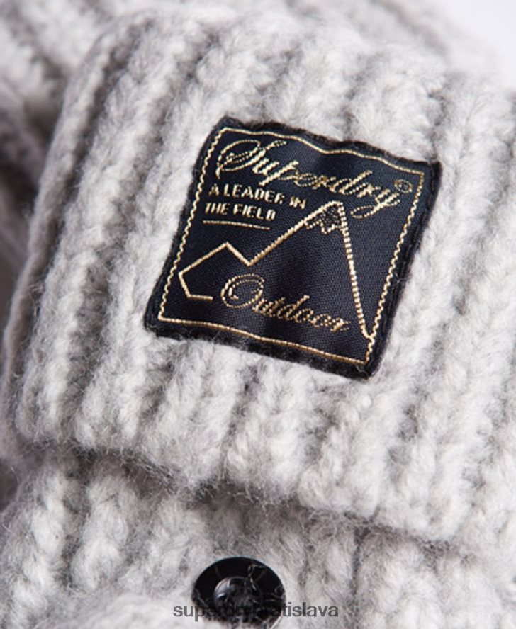 Superdry ženy rukavice z tvídového kábla 6B4ZTR4286 príslušenstvo sivá