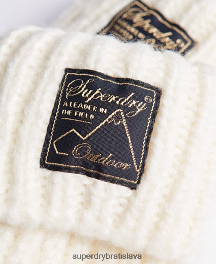 Superdry ženy rukavice z tvídového kábla 6B4ZTR4290 príslušenstvo biely