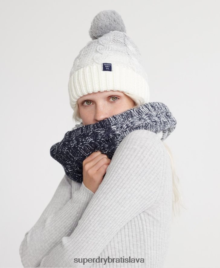 Superdry ženy Clarrie káblové snood 6B4ZTR4332 príslušenstvo Modrá