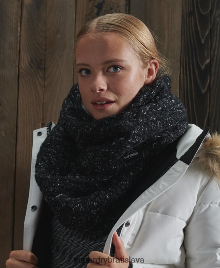 Superdry ženy gracie káblové snood 6B4ZTR4326 príslušenstvo čierna