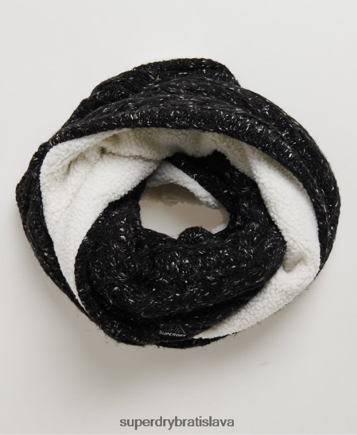 Superdry ženy gracie káblové snood 6B4ZTR4326 príslušenstvo čierna