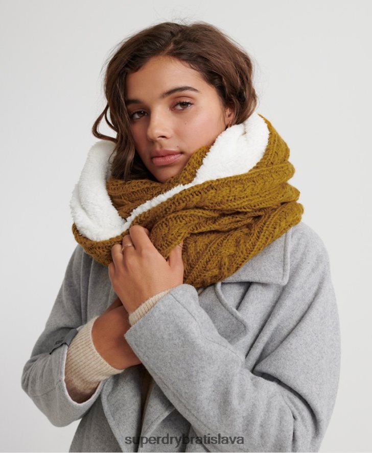 Superdry ženy gracie káblové snood 6B4ZTR4337 príslušenstvo žltá