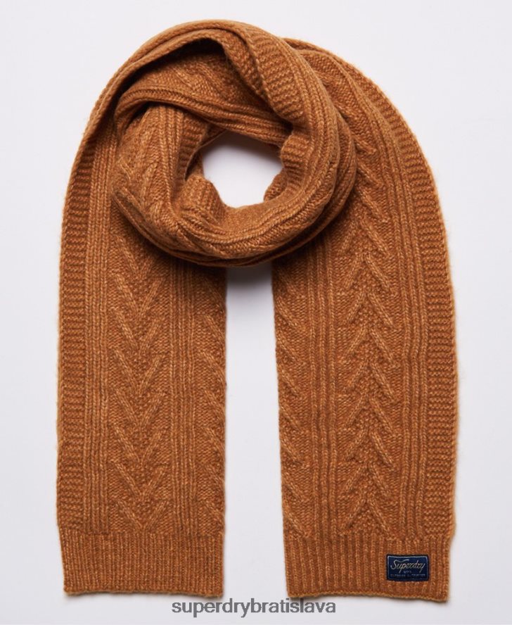 Superdry ženy káblový lux šál 6B4ZTR4303 príslušenstvo žltá