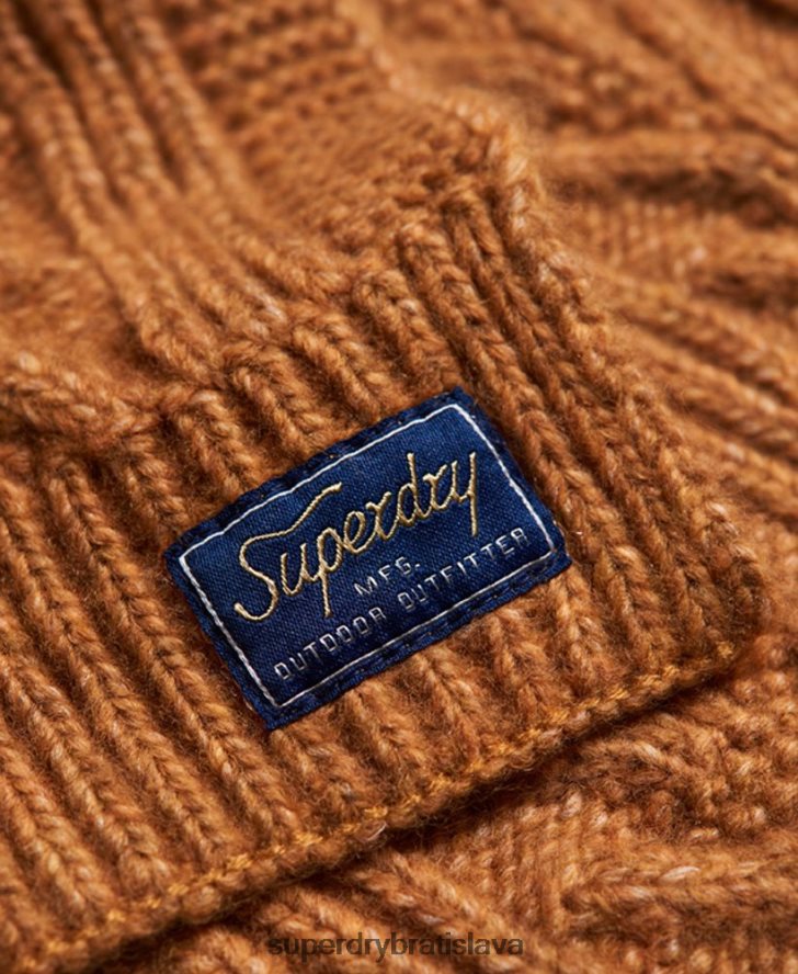 Superdry ženy káblový lux šál 6B4ZTR4303 príslušenstvo žltá