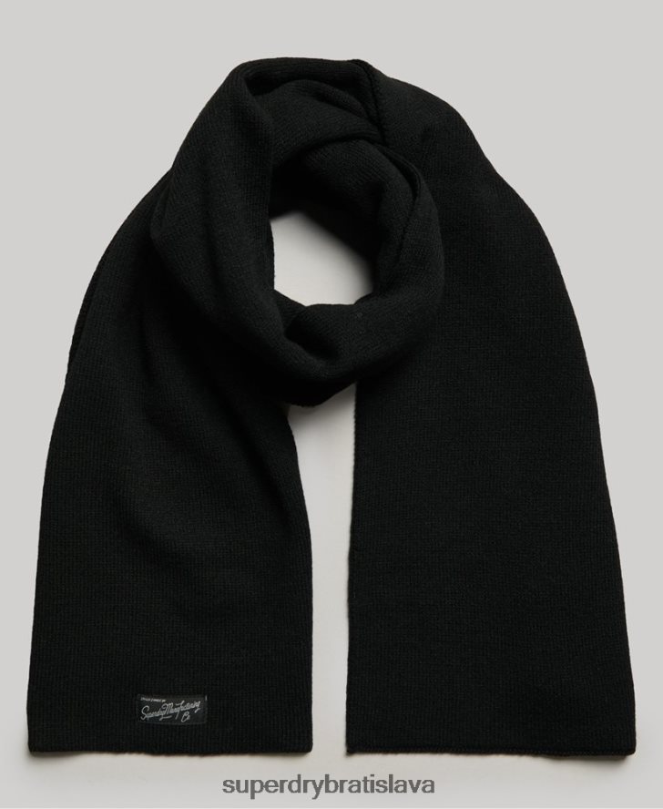 Superdry ženy klasický vintage šál 6B4ZTR4229 príslušenstvo čierna