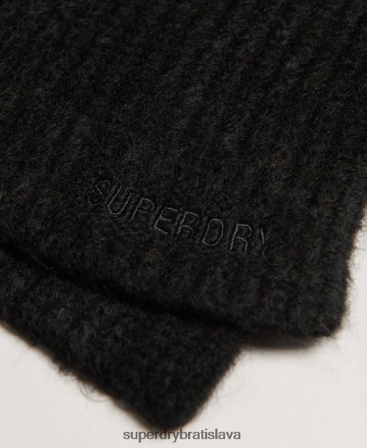 Superdry ženy nevyhnutná rebrovaná šatka 6B4ZTR4240 príslušenstvo čierna