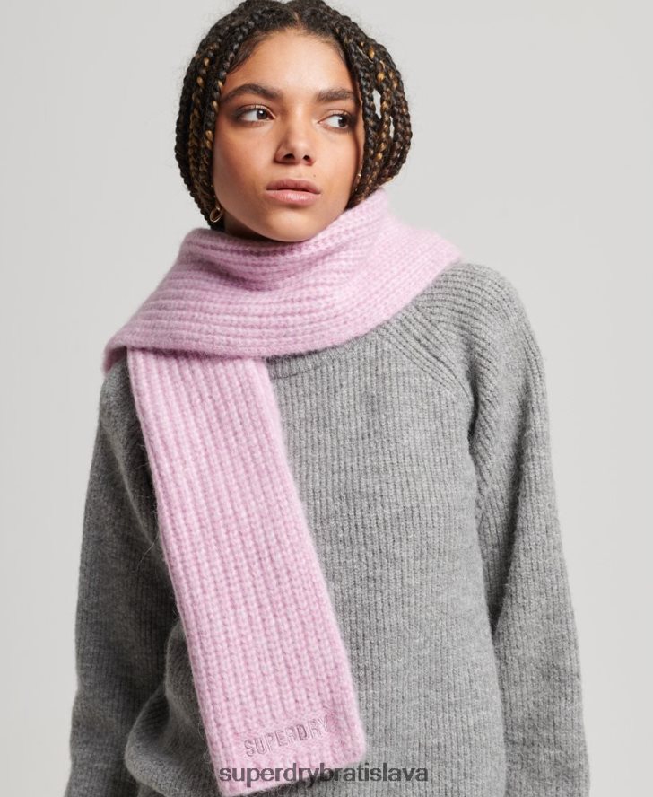 Superdry ženy nevyhnutná rebrovaná šatka 6B4ZTR4242 príslušenstvo Ružová