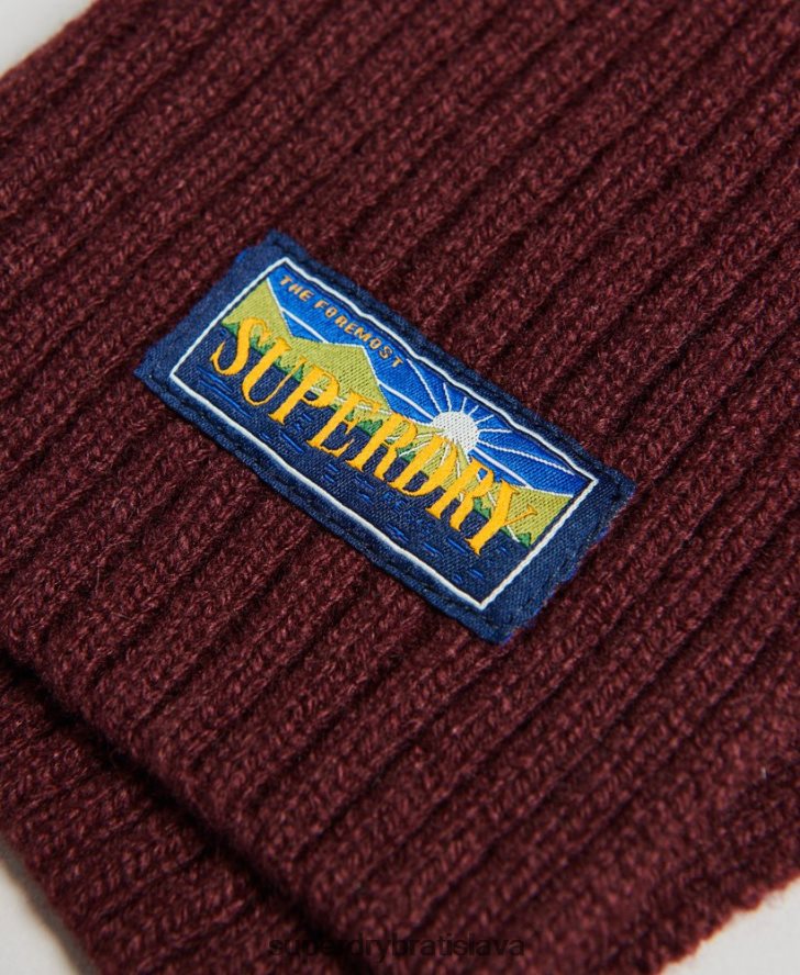 Superdry ženy radarový šál zo zmesi vlny 6B4ZTR4246 príslušenstvo červená