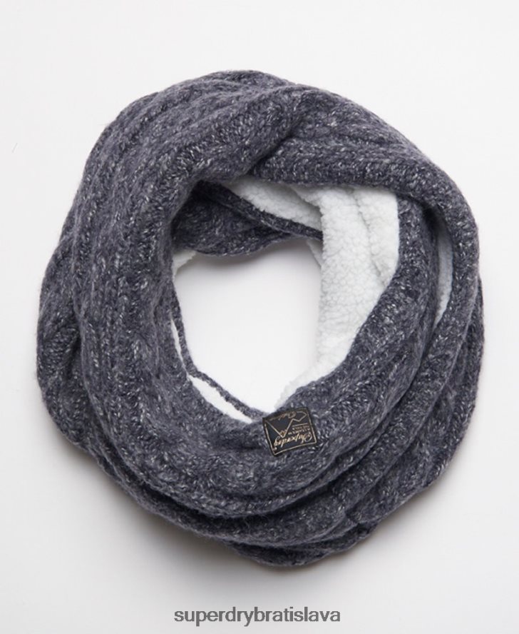 Superdry ženy tvídový káblový snood 6B4ZTR4302 príslušenstvo námorníctvo