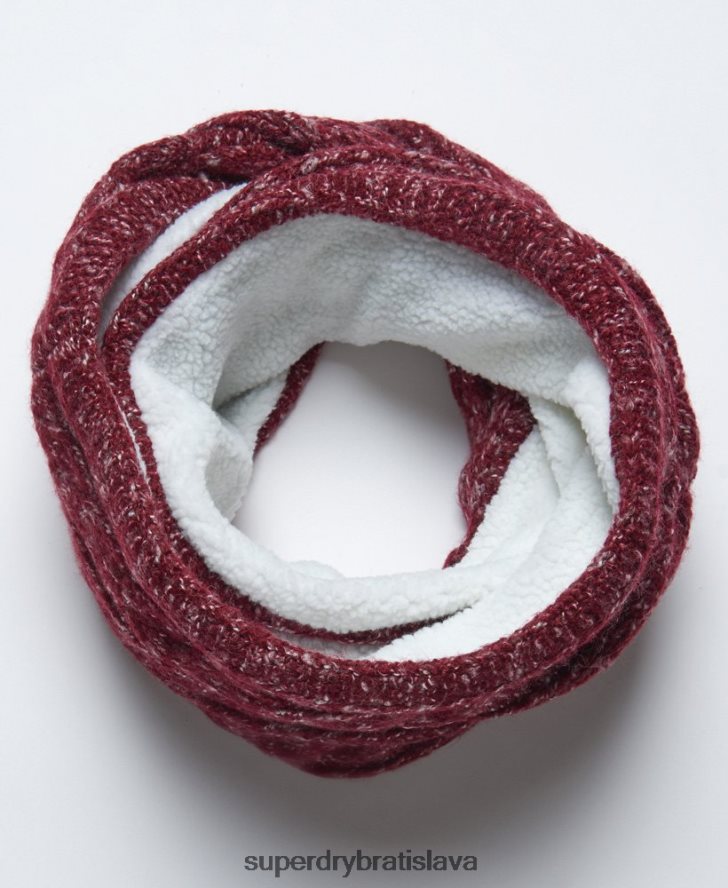 Superdry ženy tvídový káblový snood 6B4ZTR4314 príslušenstvo červená