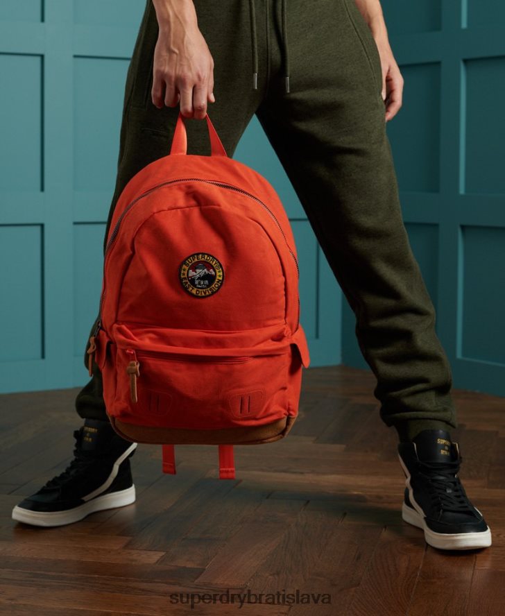 Superdry ženy ruksak montana z voskovaného plátna 6B4ZTR6667 príslušenstvo oranžová