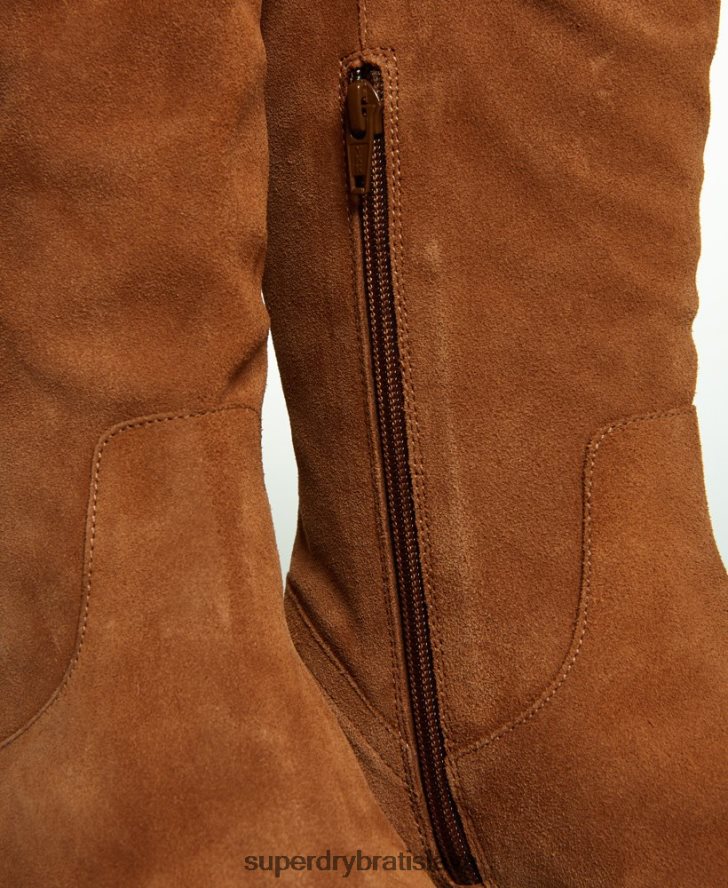 Superdry ženy Layla môže vysoké čižmy 6B4ZTR4430 topánky opálenie