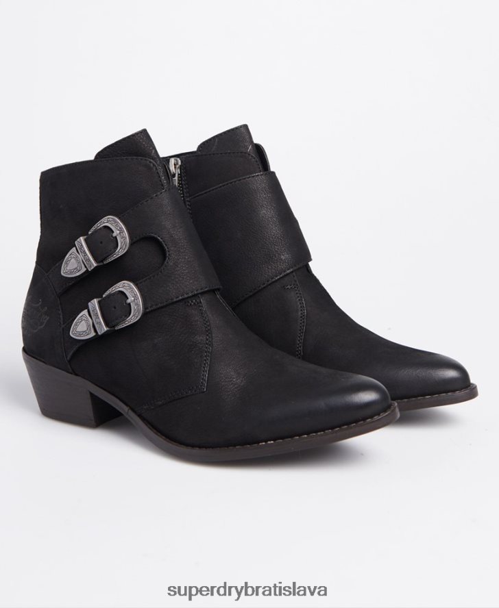 Superdry ženy rodeo mníšske topánky 6B4ZTR4427 topánky čierna