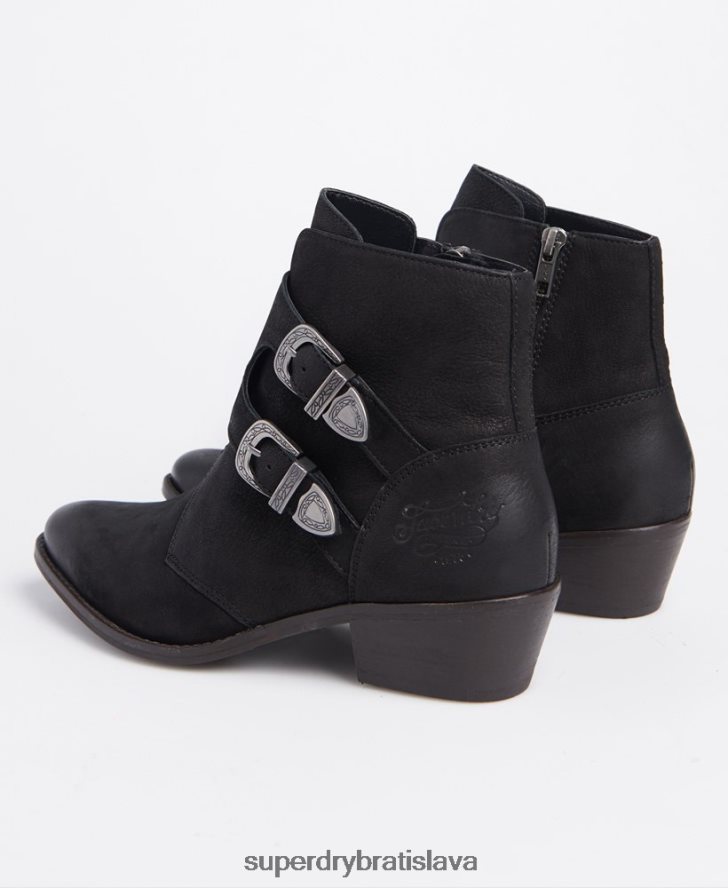 Superdry ženy rodeo mníšske topánky 6B4ZTR4427 topánky čierna
