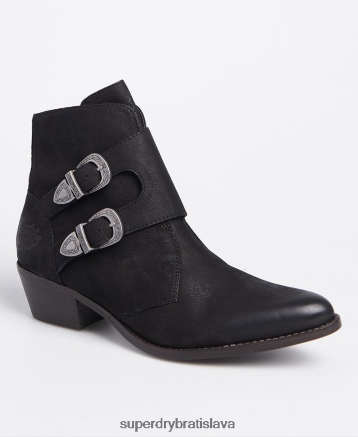 Superdry ženy rodeo mníšske topánky 6B4ZTR4427 topánky čierna