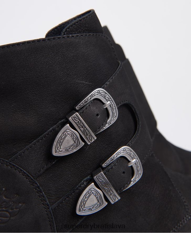 Superdry ženy rodeo mníšske topánky 6B4ZTR4427 topánky čierna