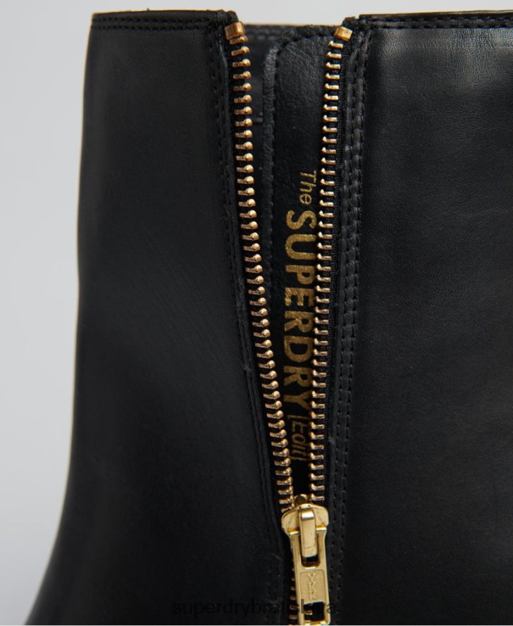 Superdry ženy upraviť elegantné vysoké čižmy 6B4ZTR4428 topánky čierna