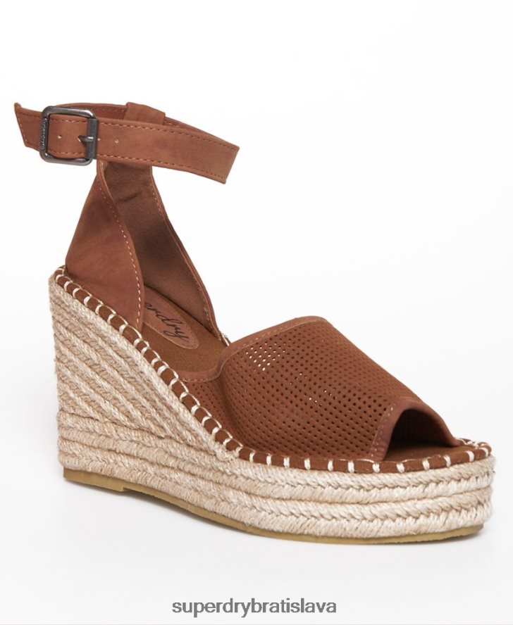 Superdry ženy anna klinové espadrilky 6B4ZTR4432 topánky zaprášený