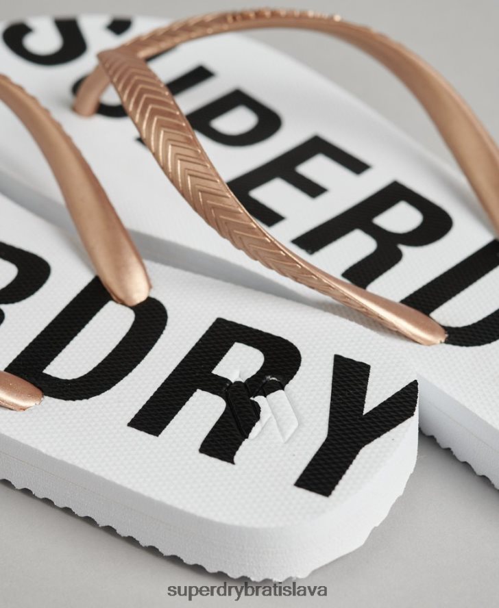 Superdry ženy kód základné žabky 6B4ZTR4393 topánky biely