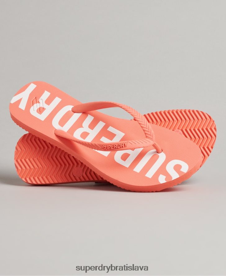 Superdry ženy kód základné žabky 6B4ZTR4416 topánky koralový