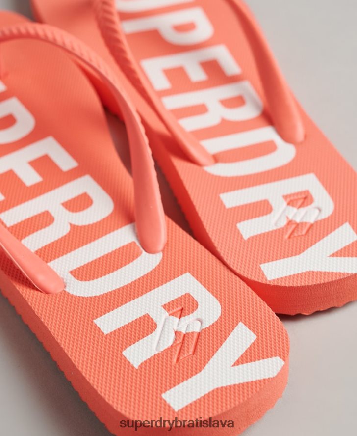 Superdry ženy kód základné žabky 6B4ZTR4416 topánky koralový