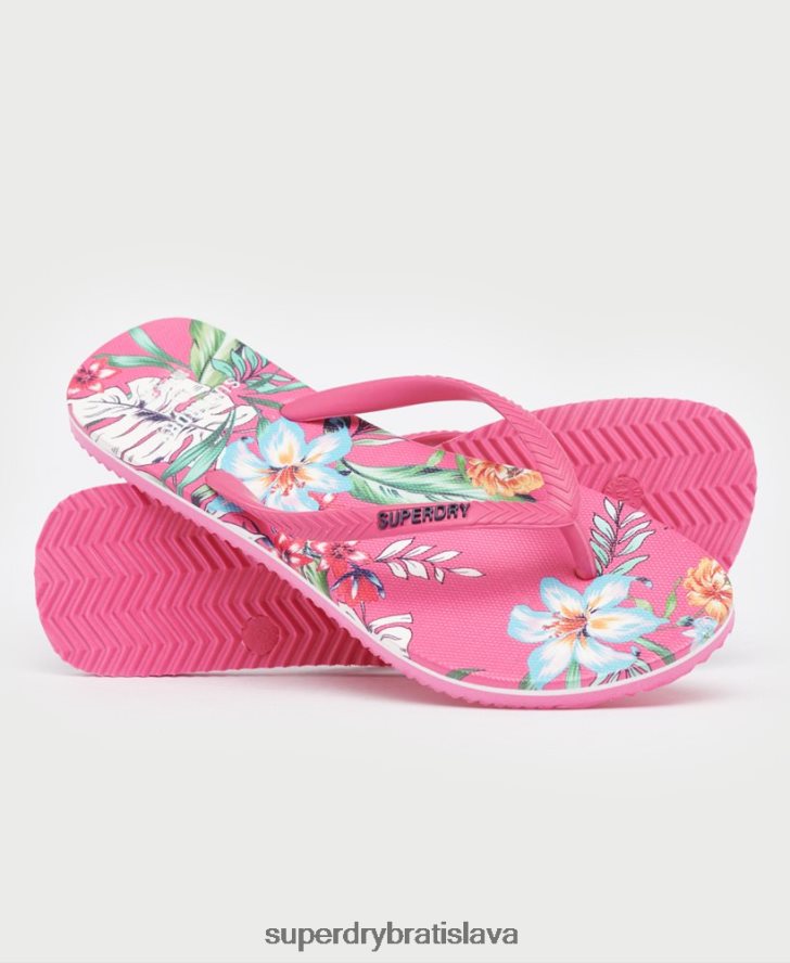 Superdry ženy klasické vintage žabky 6B4ZTR4401 topánky Ružová