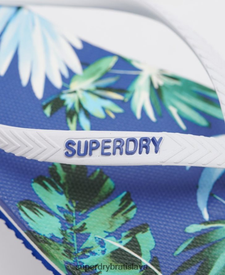Superdry ženy klasické vintage žabky 6B4ZTR6770 topánky Modrá