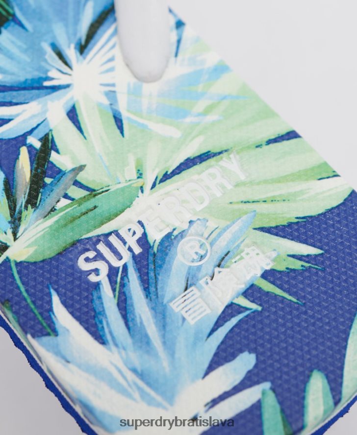 Superdry ženy klasické vintage žabky 6B4ZTR6770 topánky Modrá
