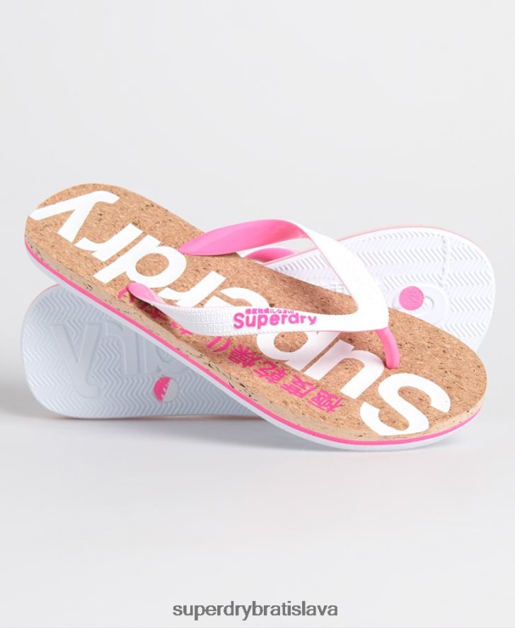 Superdry ženy korková žabka 6B4ZTR4403 topánky biely