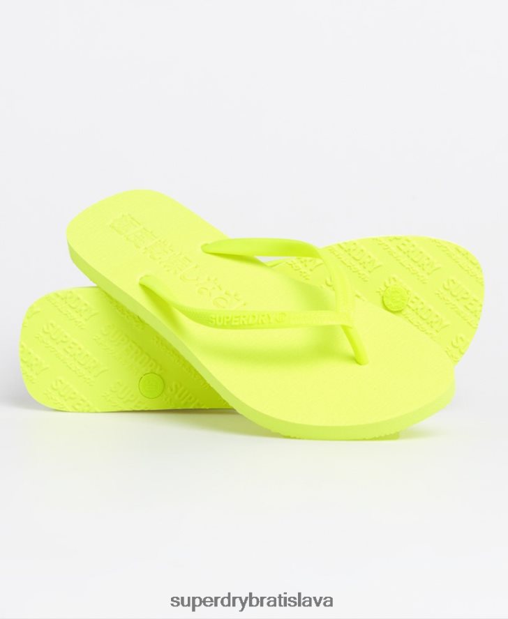 Superdry ženy super elegantná fluro žabka 6B4ZTR6689 topánky žltá