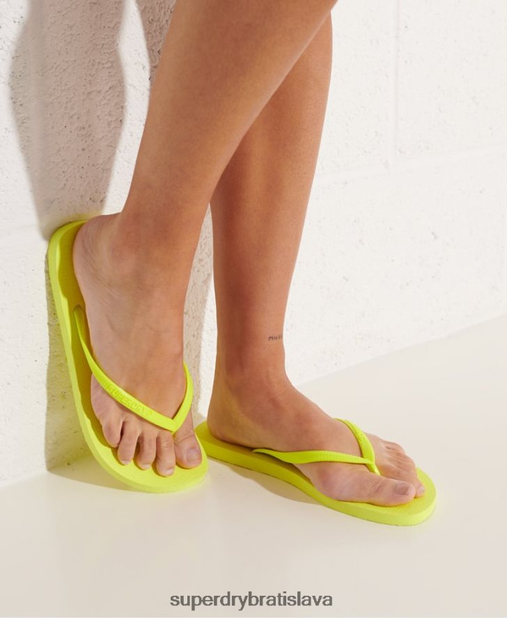 Superdry ženy super elegantná fluro žabka 6B4ZTR6689 topánky žltá