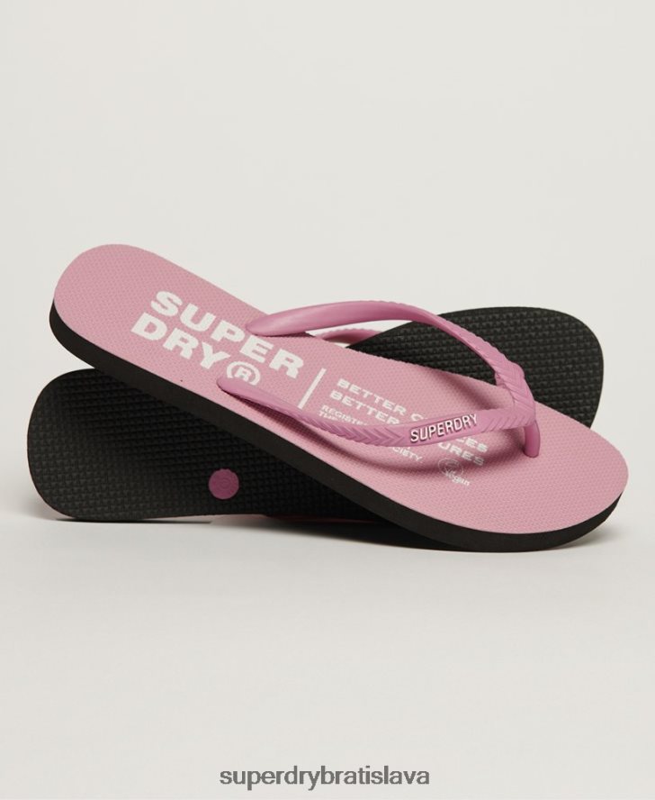 Superdry ženy vegánske šľapky 6B4ZTR2002 topánky Ružová