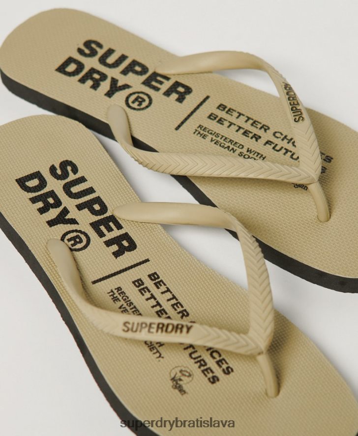 Superdry ženy vegánske šľapky 6B4ZTR4360 topánky krém