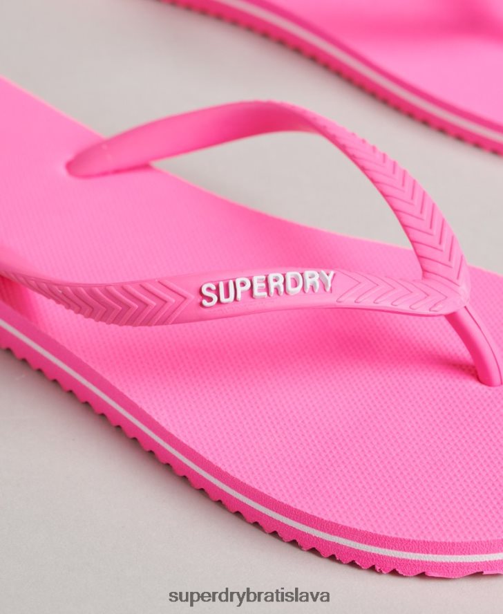 Superdry ženy vintage klasické žabky 6B4ZTR4382 topánky Ružová