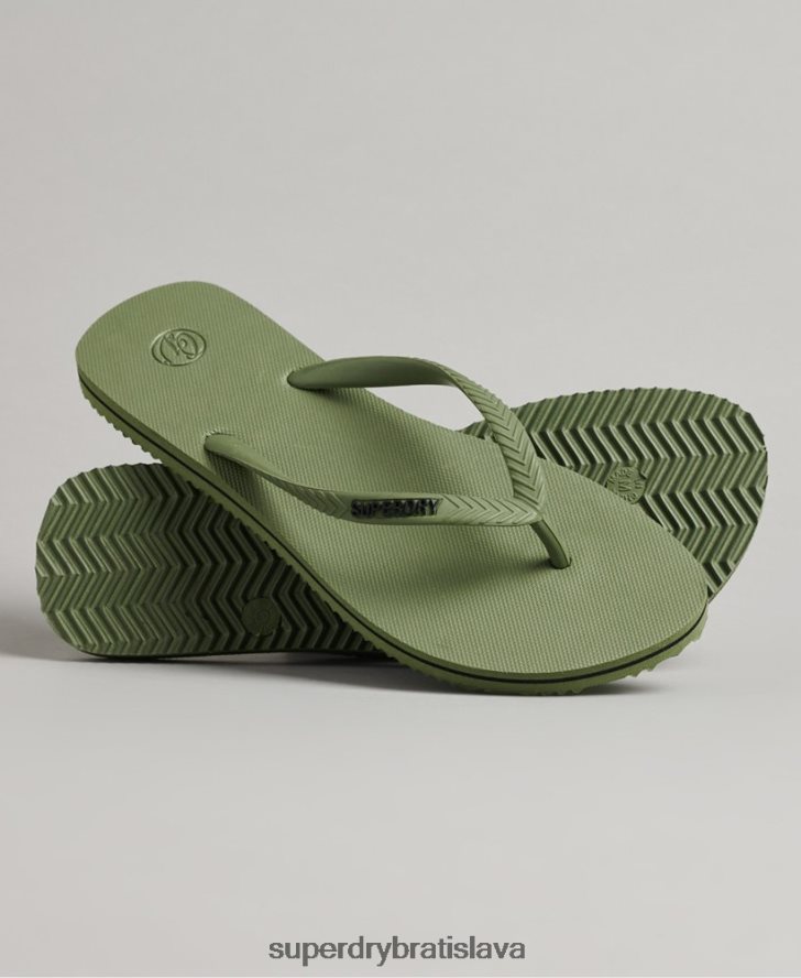 Superdry ženy vintage klasické žabky 6B4ZTR4391 topánky kaki