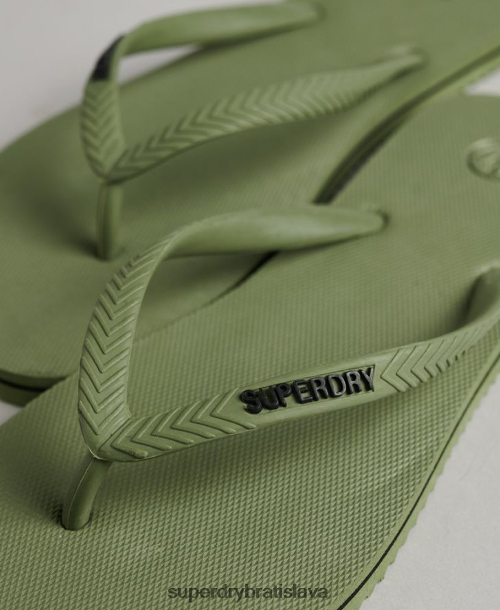 Superdry ženy vintage klasické žabky 6B4ZTR4391 topánky kaki