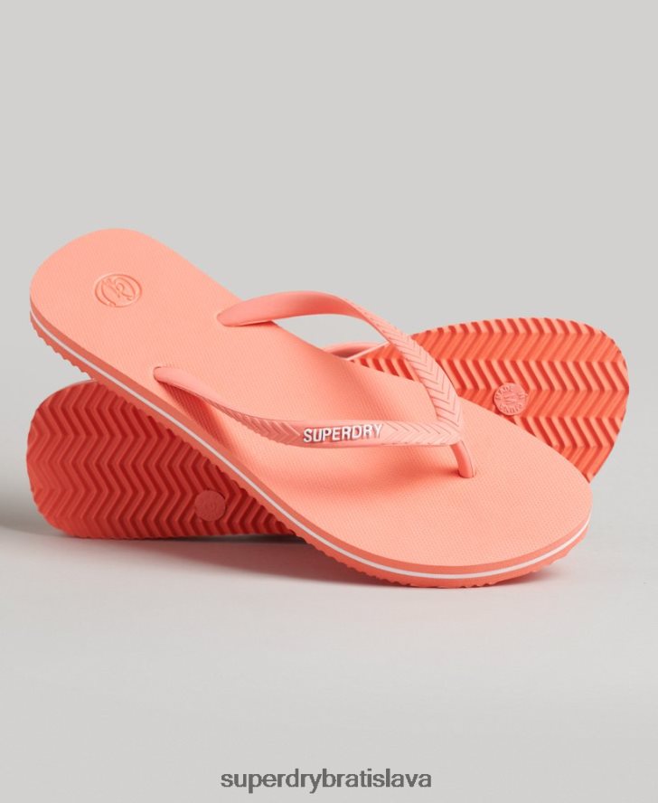 Superdry ženy vintage klasické žabky 6B4ZTR4397 topánky koralový