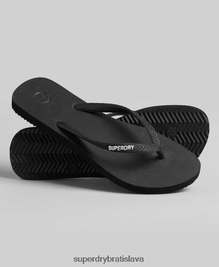 Superdry ženy vintage klasické žabky 6B4ZTR4419 topánky čierna