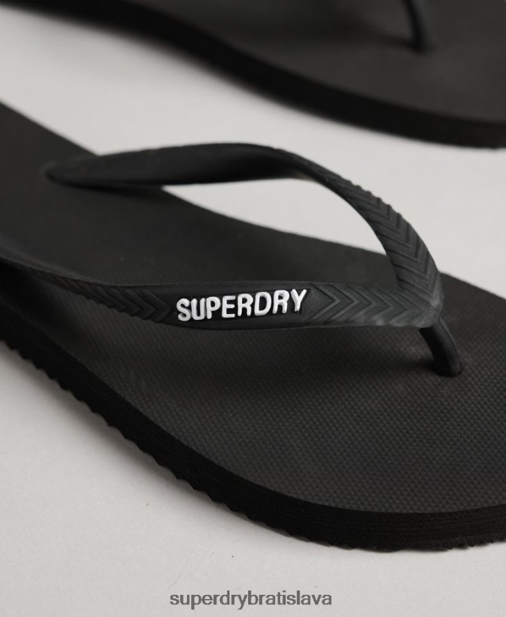 Superdry ženy vintage klasické žabky 6B4ZTR4419 topánky čierna