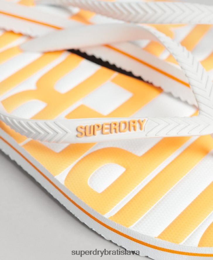 Superdry ženy vintage vegánske žabky 6B4ZTR4387 topánky biely