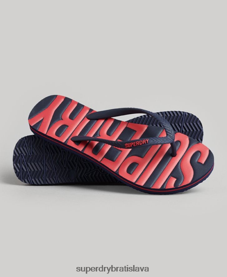 Superdry ženy vintage vegánske žabky 6B4ZTR4389 topánky námorníctvo