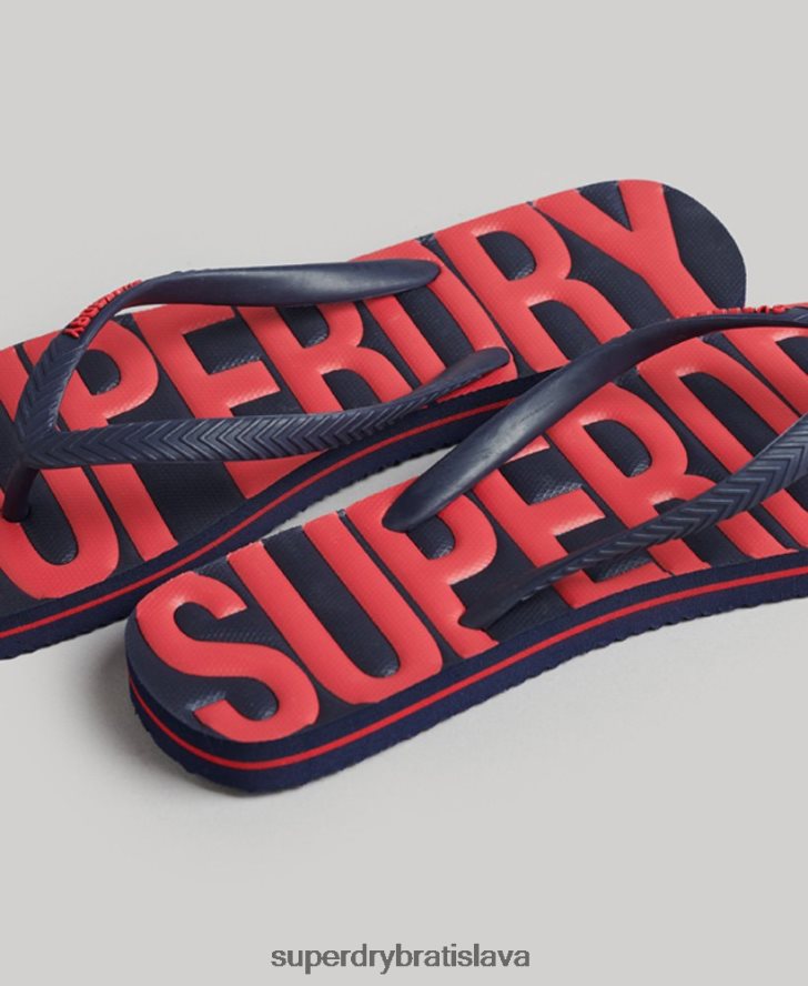 Superdry ženy vintage vegánske žabky 6B4ZTR4389 topánky námorníctvo