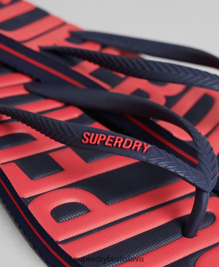 Superdry ženy vintage vegánske žabky 6B4ZTR4389 topánky námorníctvo