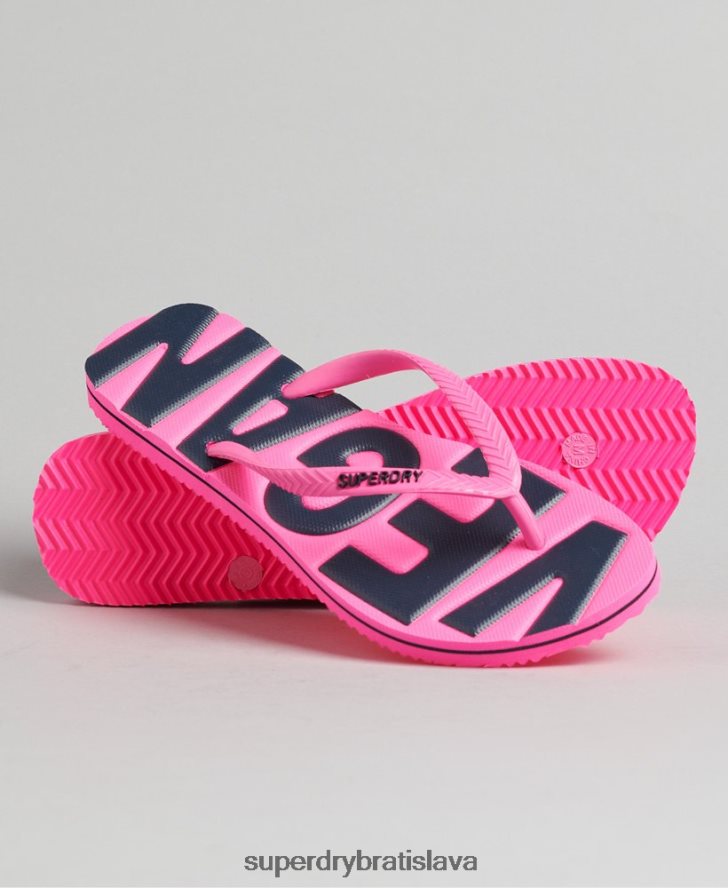 Superdry ženy vintage vegánske klasické šľapky 6B4ZTR4396 topánky Ružová