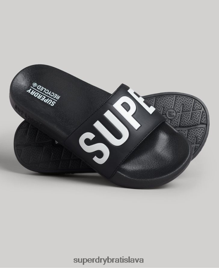 Superdry ženy Posuvníky kódového jadrového bazéna 6B4ZTR4385 topánky čierna