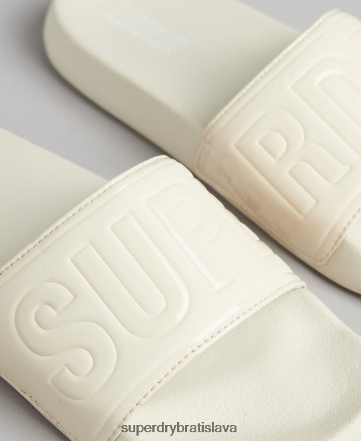 Superdry ženy Posuvníky kódového jadrového bazéna 6B4ZTR4390 topánky krém