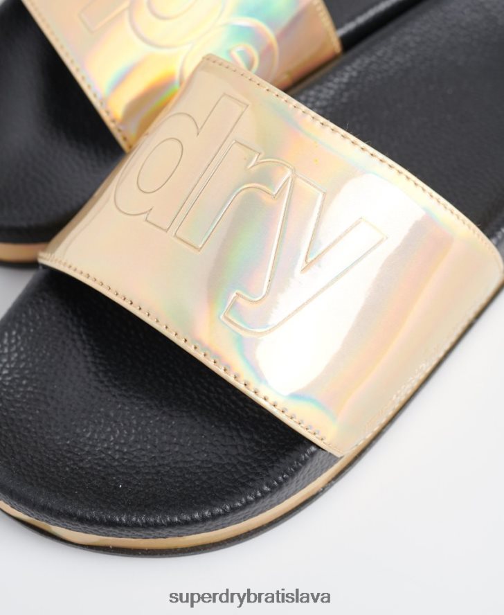 Superdry ženy arizonské ploché posúvače 6B4ZTR4415 topánky čierna