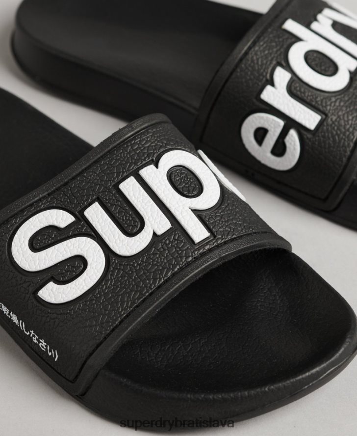 Superdry ženy bazénové posúvače eva 6B4ZTR4422 topánky čierna