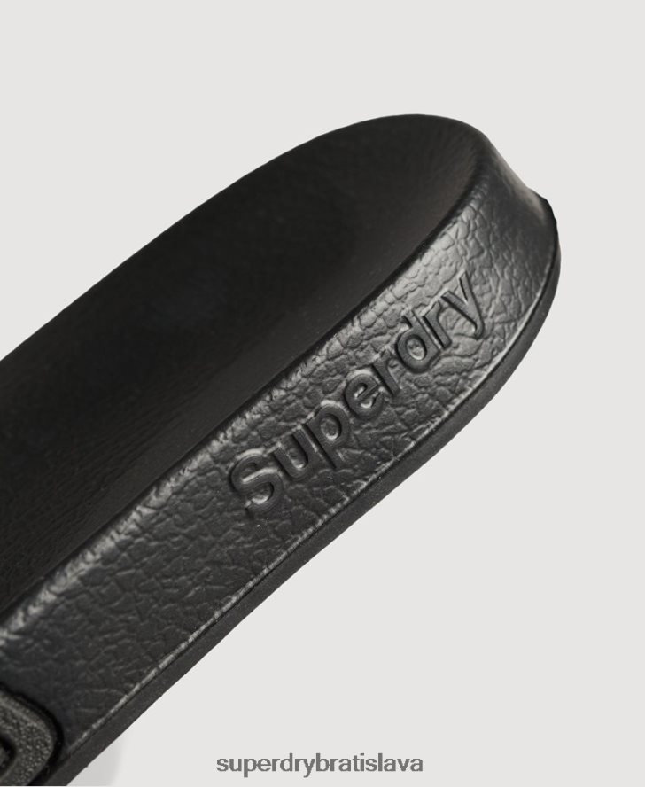 Superdry ženy bazénové posúvače eva 6B4ZTR4422 topánky čierna