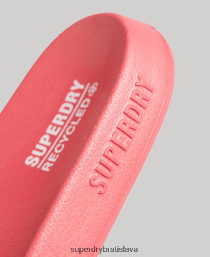 Superdry ženy bazénové posuvníky s logom kódu 6B4ZTR4352 topánky Ružová